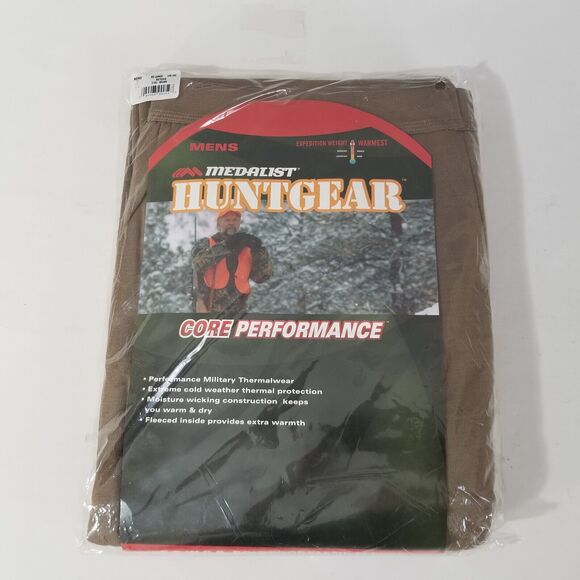 Medalist Hunt Gear Core Performance Base Layer Pants Mens 2XL Brown NEW - Picture 1 of 4